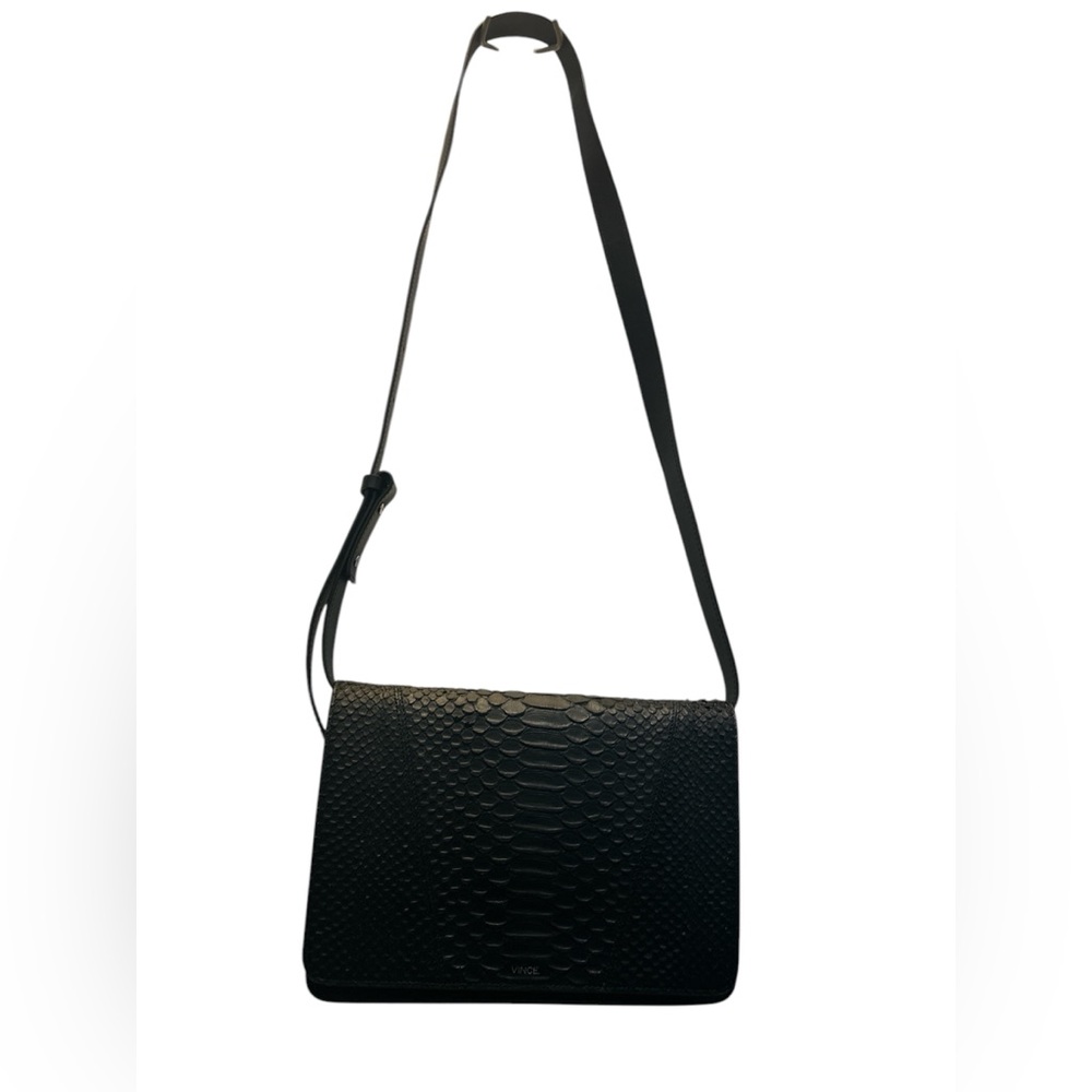 Vince Mod V Python-Embossed Leather Crossbody Bag… - image 2